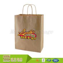 China Factory Low Cost Custom Made Brown Kraft Groceries Shopping Carry Supermarket Paper Bag